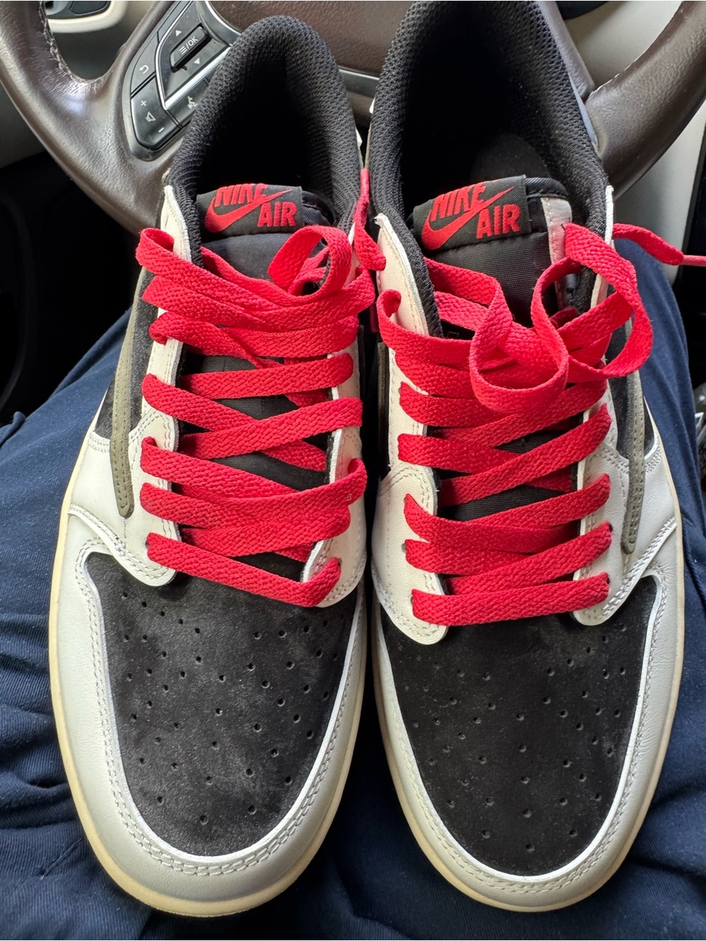 Nike Black, White and Red Low-Top Sneakers